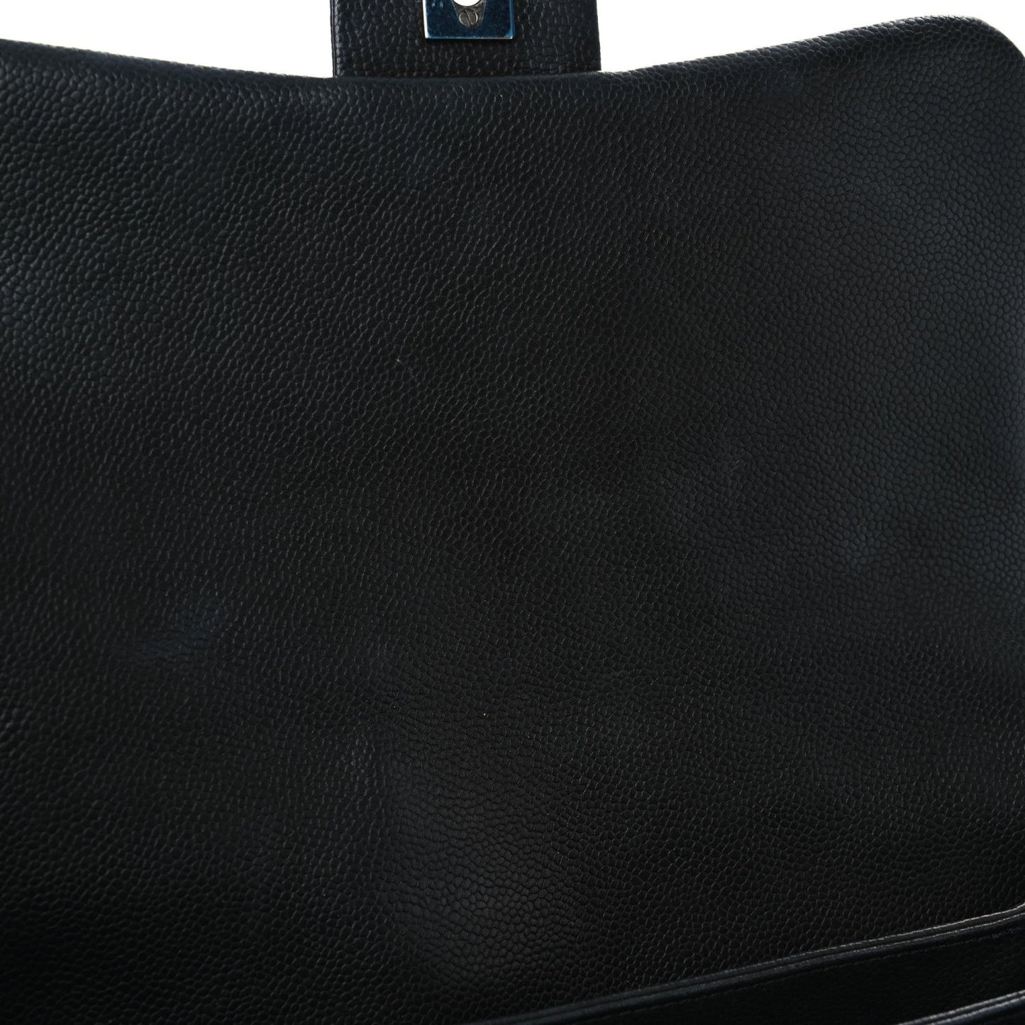 Caviar Quilted Medium Rock In Rome Single Flap Black