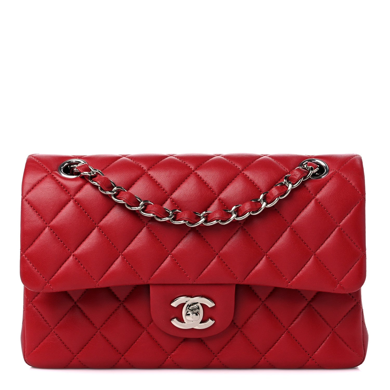Chanel Lambskin Quilted Small Double Flap Red 1 of 10