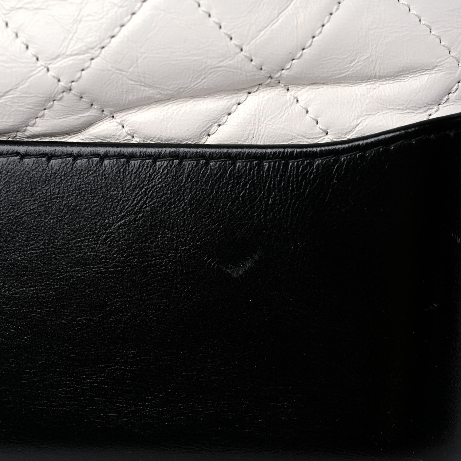 Chanel Aged Calfskin Quilted Maxi Gabrielle Hobo White Black 12 of 12