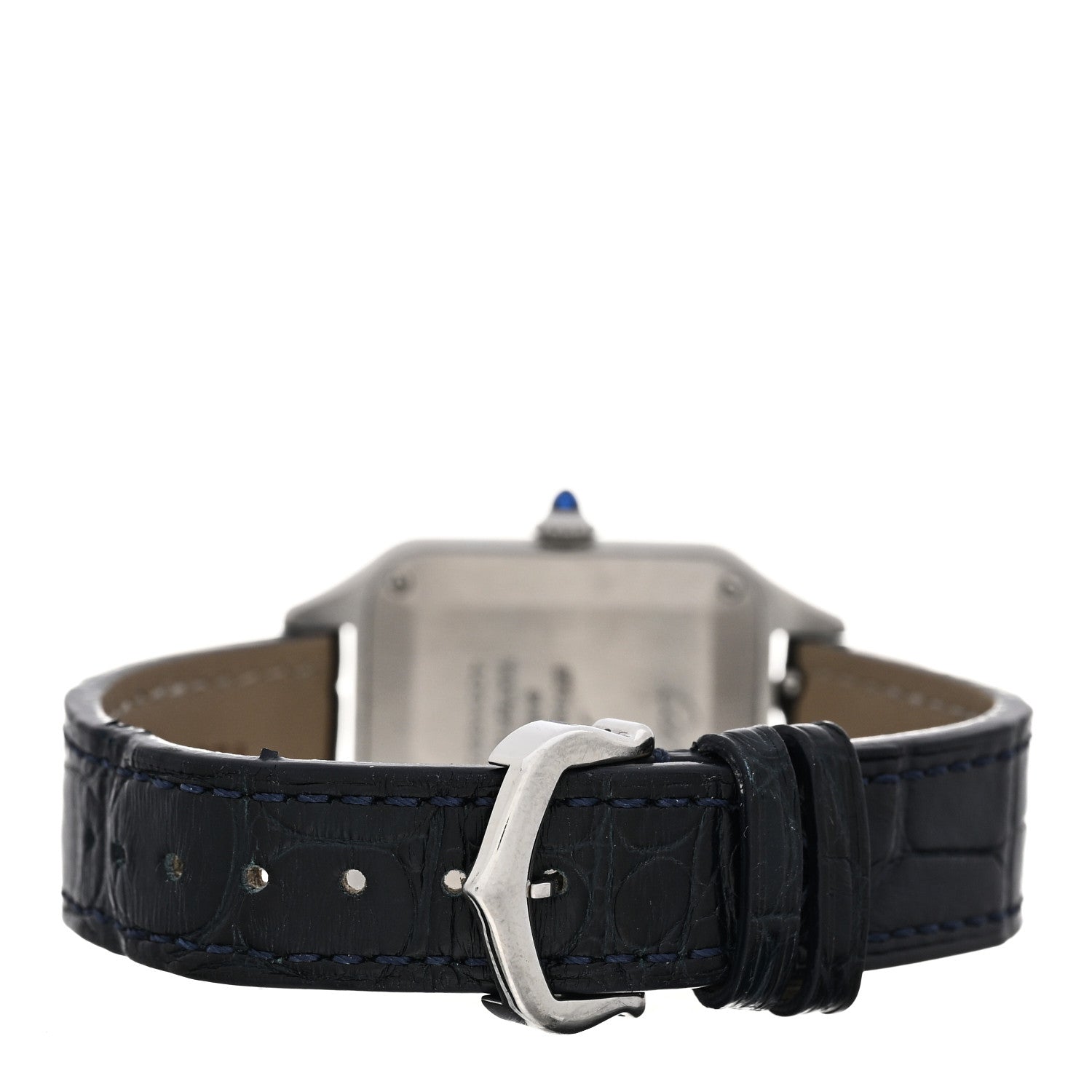 Cartier Stainless Steel Alligator 27.5mm Santos Dumont Quartz Watch 3 of 5