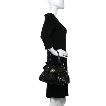 Fendi Lambskin Crocodile Embossed Small Magic Bag Black 2 of 10