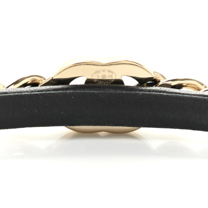 Chanel Metal Lambskin CC Turnlock Chain Headband Gold Black 5 of 5