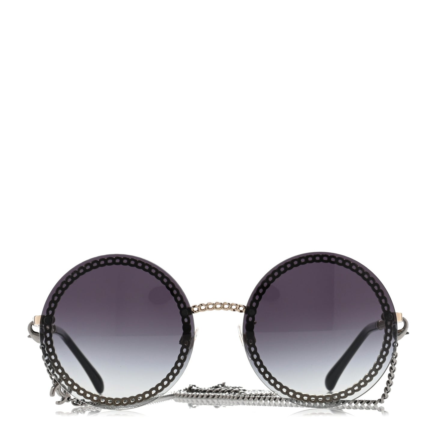 Round Chain Sunglasses 4245 Gold