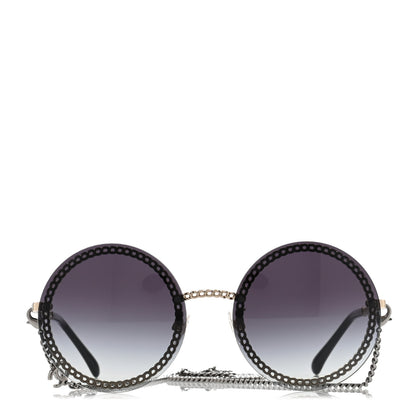 Chanel Round Chain Sunglasses 4245 Gold 2 of 8