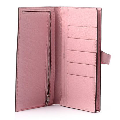 Hermes Chevre Mysore Bearn Gusset Wallet Rose Sakura 5 of 7