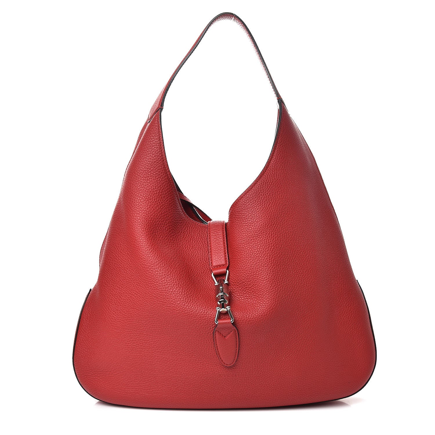 Gucci Soft Grained Calfskin Large Jackie Hobo Hibiscus Red 3 of 12