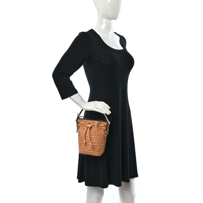 Fendi Vitello Liberty F is Fendi Bi-Color FF 1974 Embossed Mini Mon Tresor Bucket Bag Savana Lollypop 2 of 13