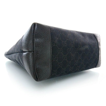 Gucci Denim Monogram Tall Tote Dark Brown 4 of 8