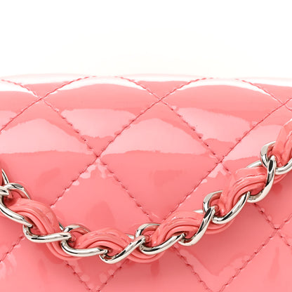 Chanel Patent Calfskin Quilted Mini Rectangular Flap Pink 8 of 11