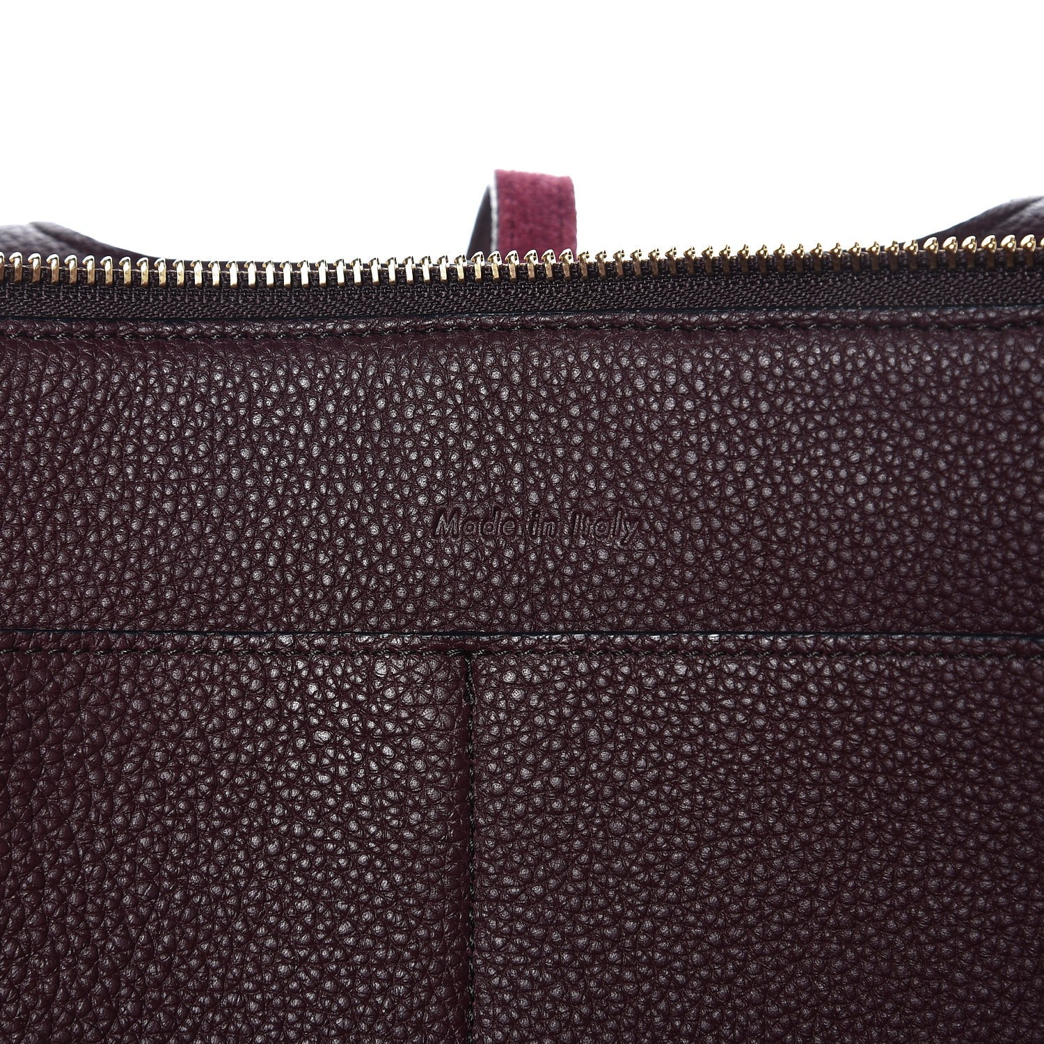 Celine Baby Grained Calfskin Small Tri-Fold Bag Burgundy 6 of 10