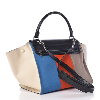 Celine Calfskin Wool Medium Trapeze Multicolor 3 of 17