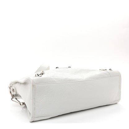 Balenciaga Agneau Arena Silver Hardware Small Le City Optic White 4 of 11