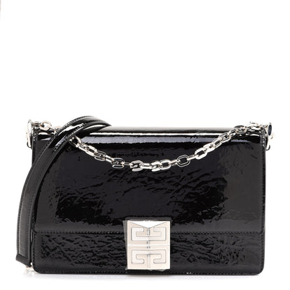 Givenchy Patent Textured Goatskin Small 4G Crossbody Black 1 of 12