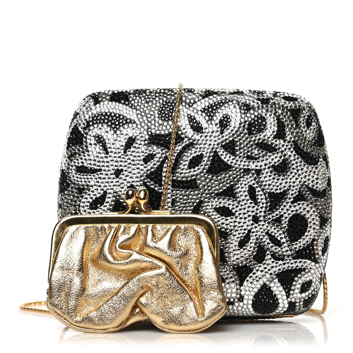 Judith Leiber Swarovski Crystal Minaudiere Clutch 1 of 6
