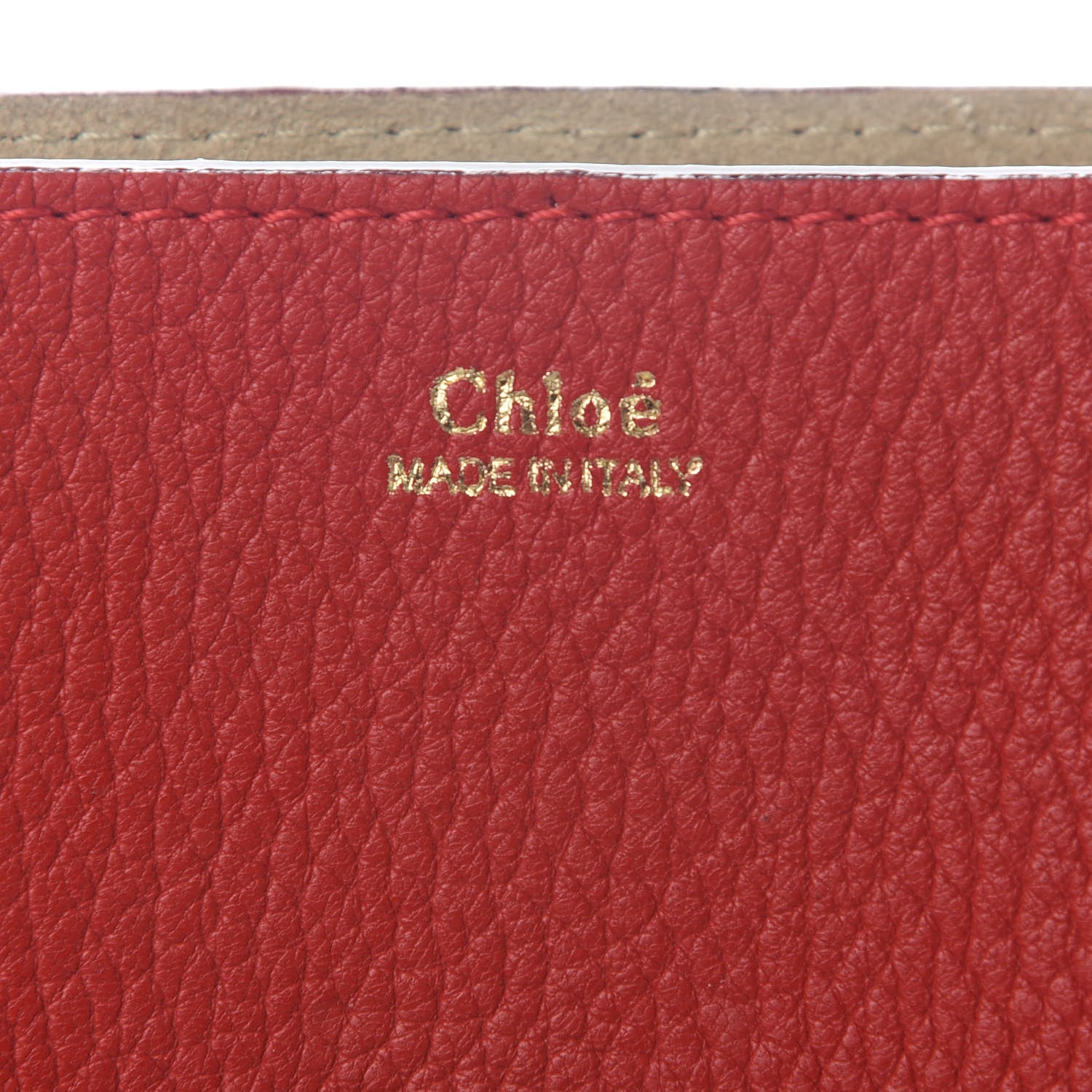 Chloe Grained Lambskin Drew Shoulder Bag Plaid Red 6 of 8