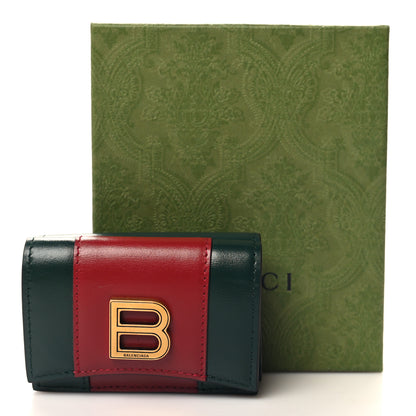 Gucci X Balenciaga Calfskin Web Card Case Wallet Beige Ebony 8 of 8