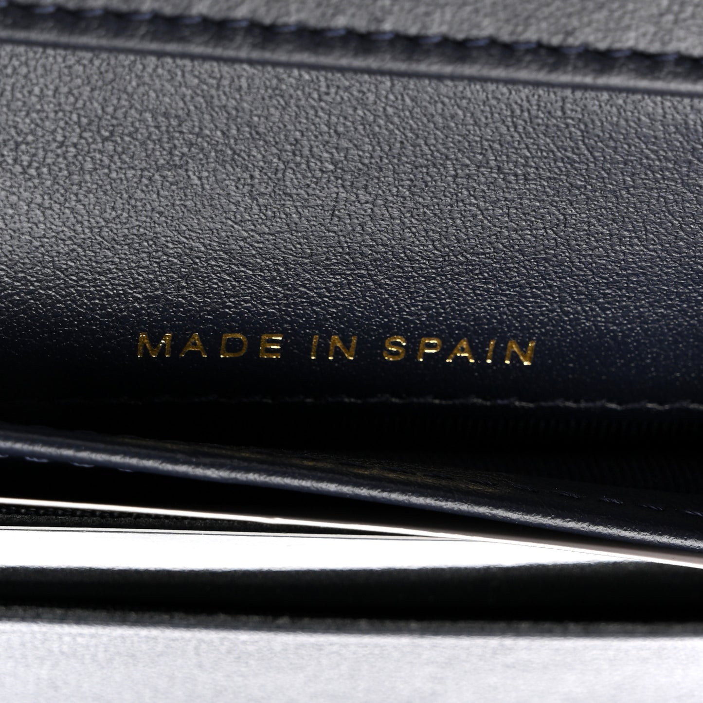 Caviar Quilted Card Holder Wallet Navy