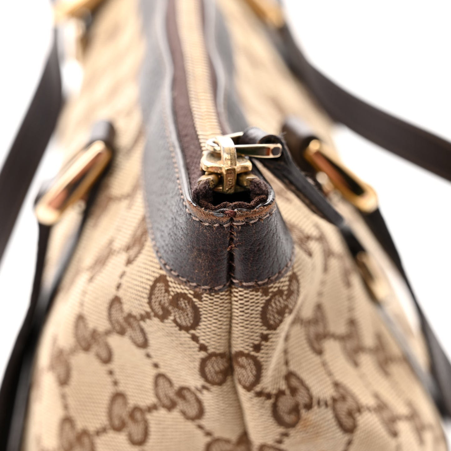 Monogram Medium Abbey Tote Dark Brown