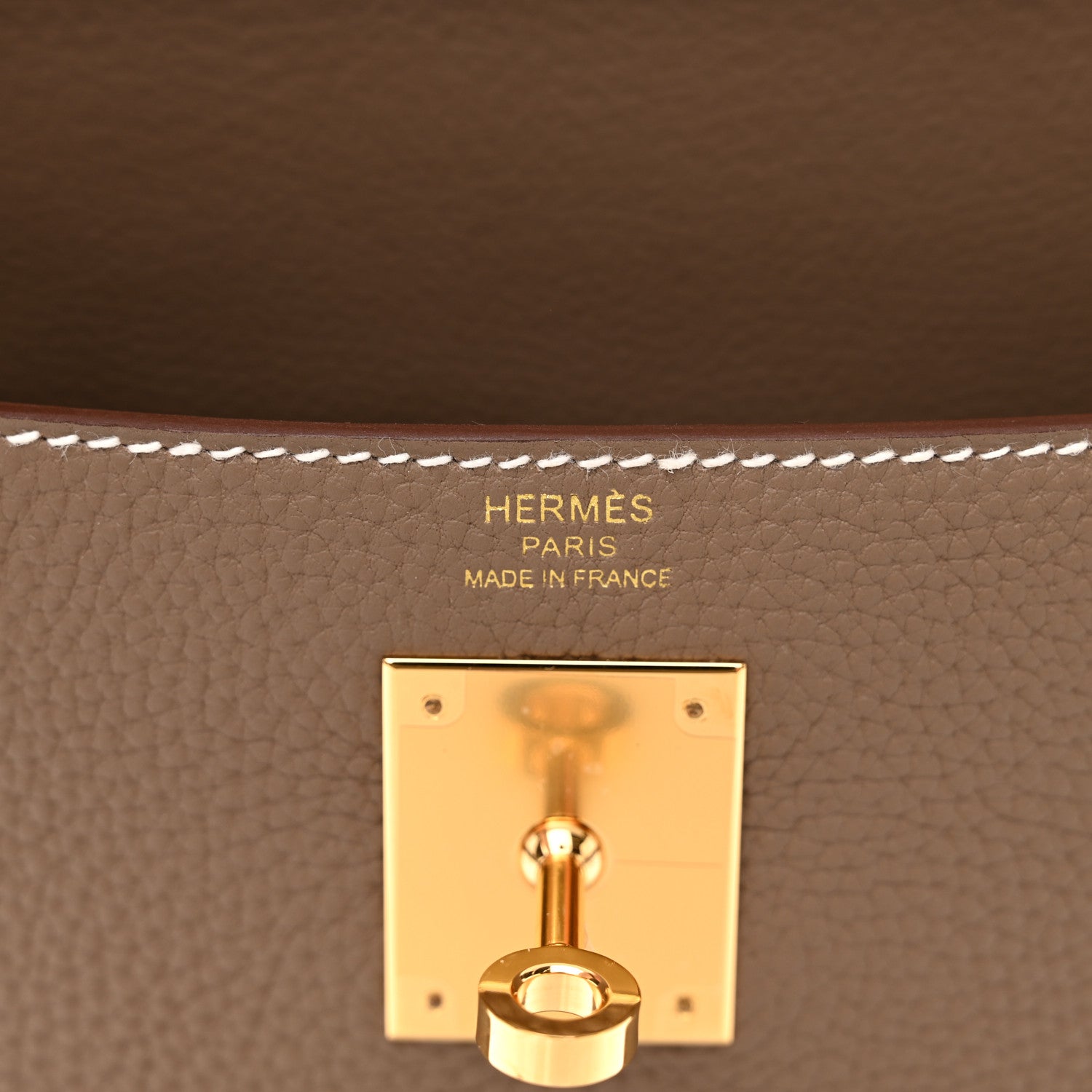 Hermes Togo Kelly Retourne 28 Etoupe 6 of 11