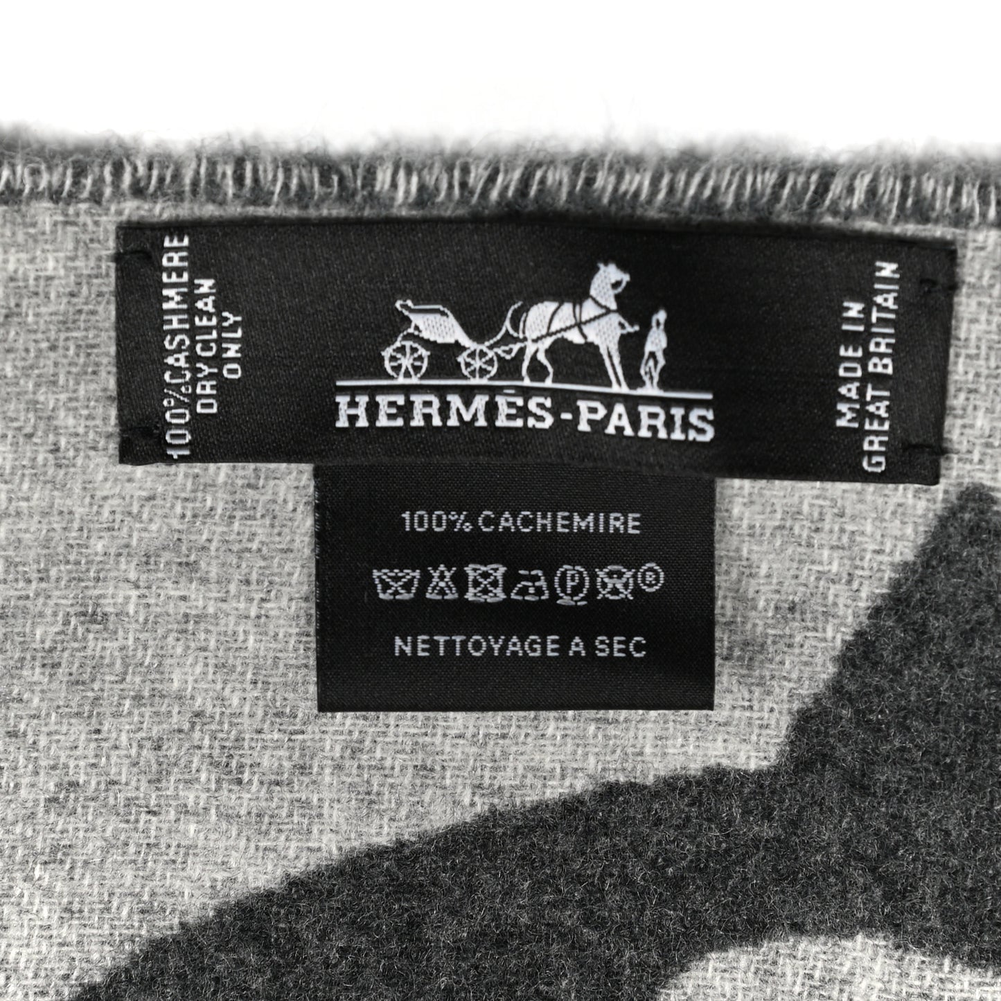 Cashmere Boucles et Camails Muffler Anthracite Gris Clair