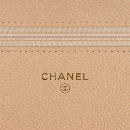 Chanel Caviar Quilted Boy Wallet On Chain WOC Beige Clair 6 of 8