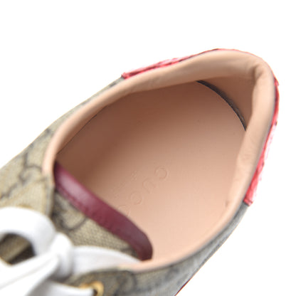 Gucci GG Supreme Monogram Web Womens Ace Sneakers 36 Red 7 of 11