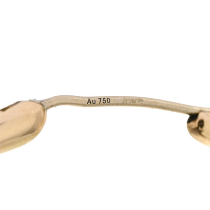 Gucci 18K Yellow Gold Bamboo Hoop Earrings 5 of 5