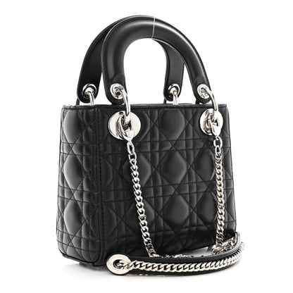 Christian Dior Lambskin Cannage Mini Lady Dior Black 3 of 12