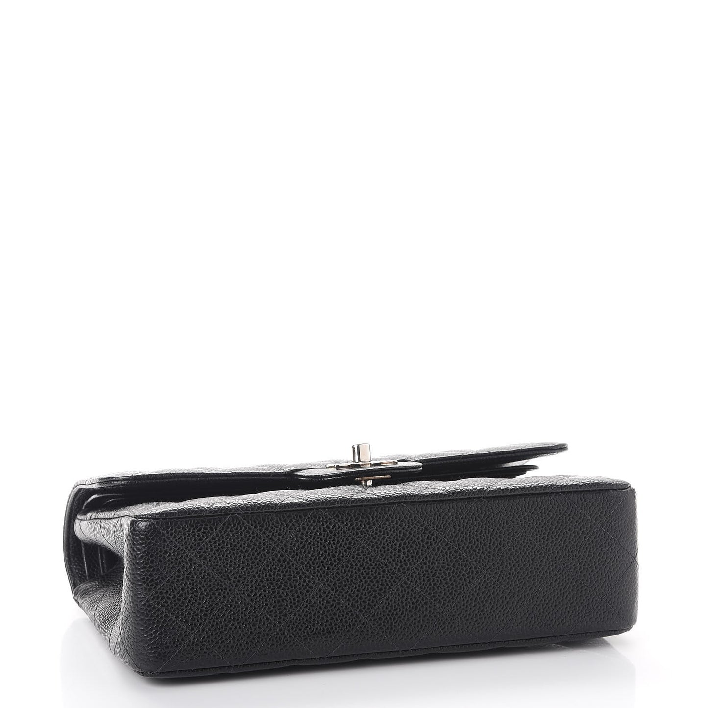 Caviar Quilted Small Double Flap Black