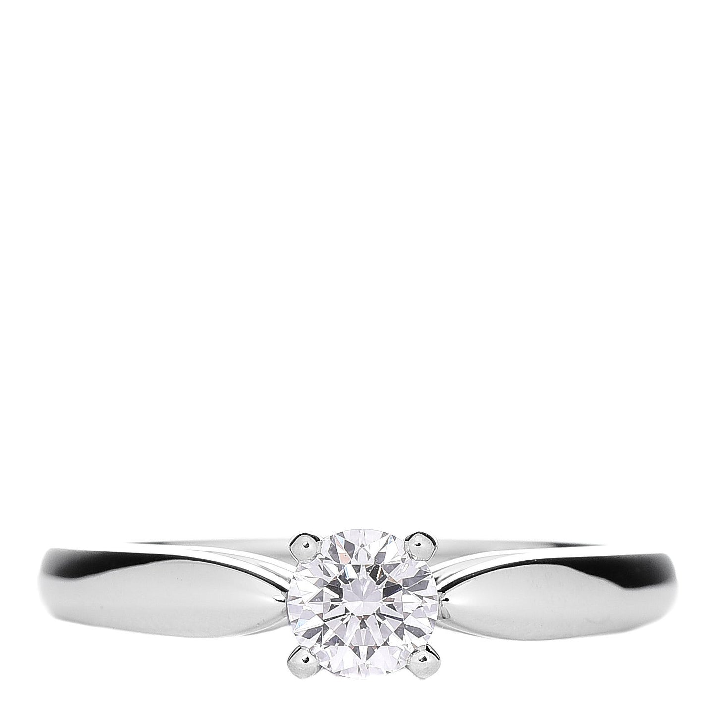 Platinum Diamond .30ct Bonheur Solitaire Engagement Ring 49 4.75
