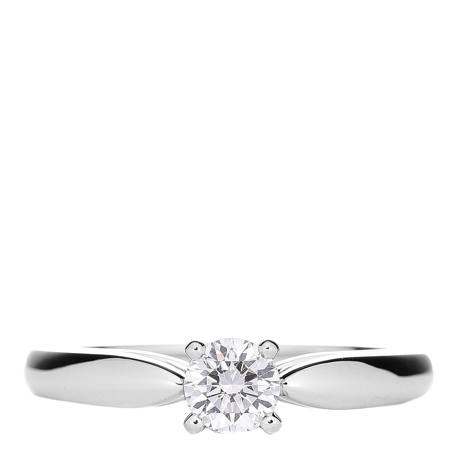 Van Cleef & Arpels Platinum Diamond .30ct Bonheur Solitaire Engagement Ring 49 4.75 1 of 7