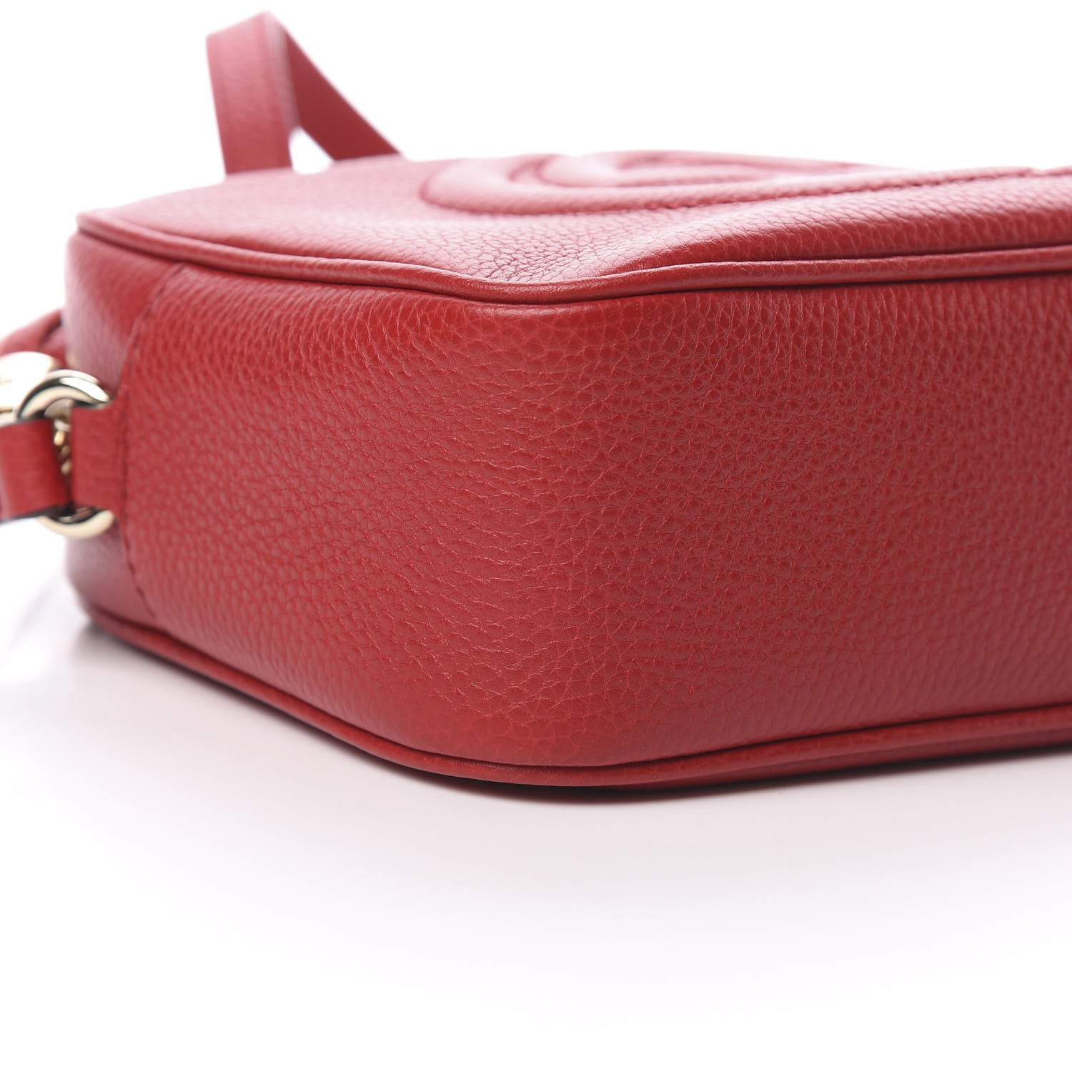 Gucci Pebbled Calfskin Small Soho Disco Bag Tabasco Red 9 of 10