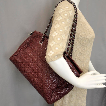 Chanel Vinyl Rock in Moscou Moscow Tote Burgundy 2 of 10
