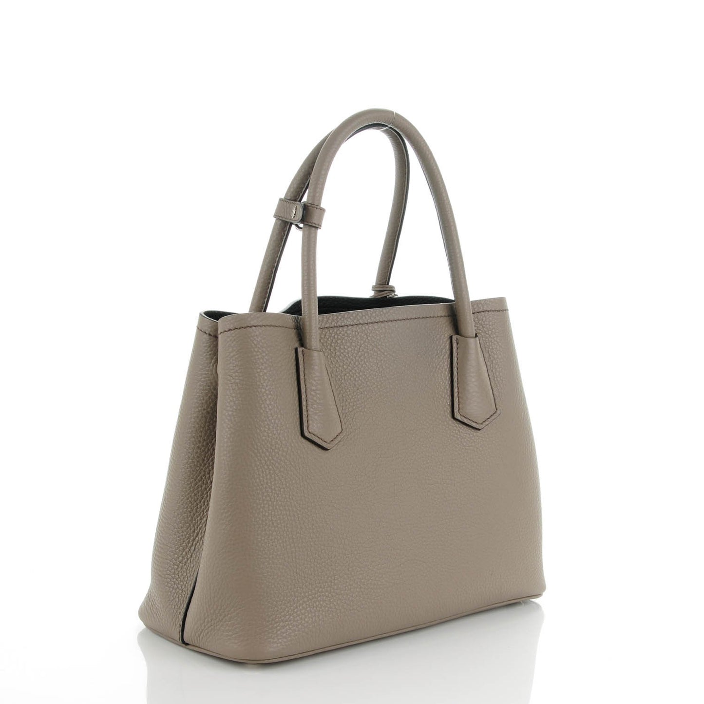 Vitello Daino Small Double Bag Argilla Black