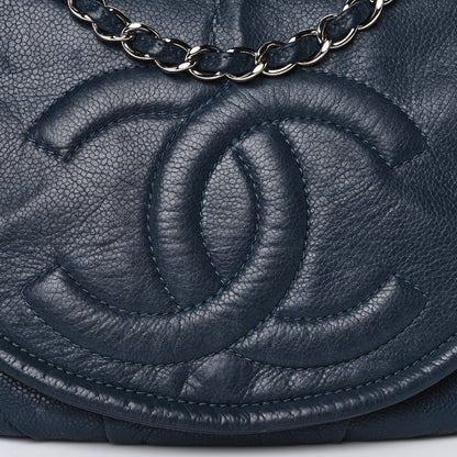Chanel Caviar Half Moon Large Flap Navy 9 of 11