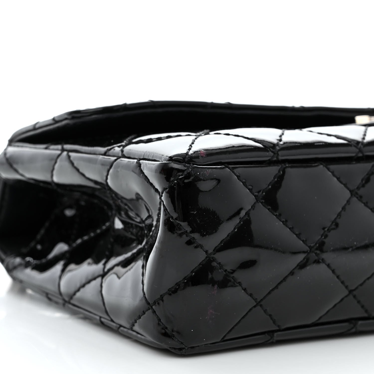 Chanel Patent Quilted Medium Diagonal CC Flap Black 9 of 10