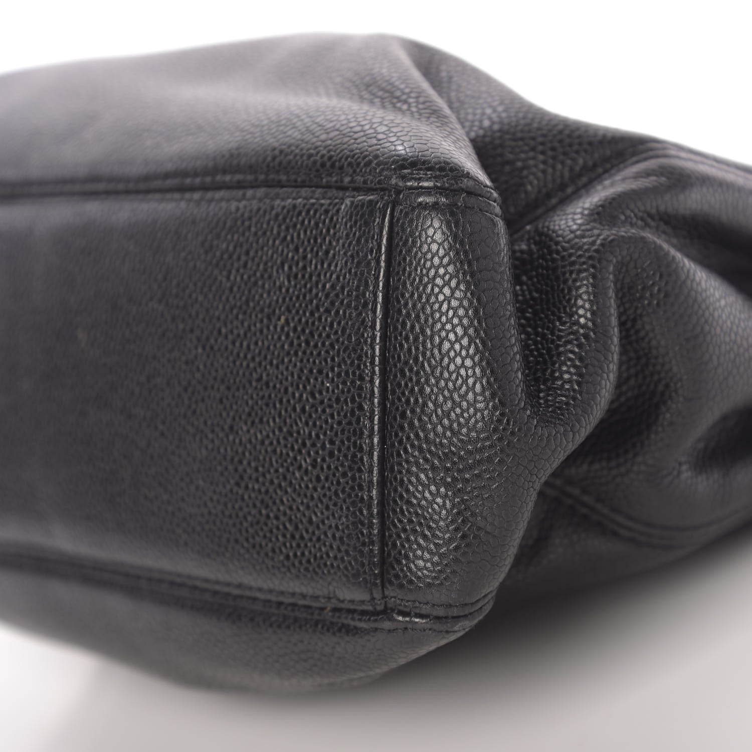 Chanel Caviar Wood Handle Handbag Black 11 of 12