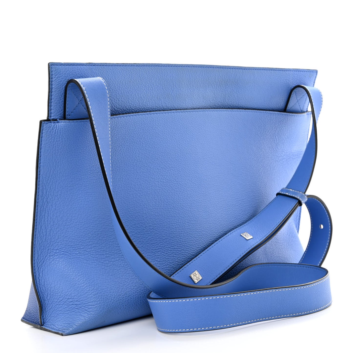 Calfskin T Pouch Bag Blue