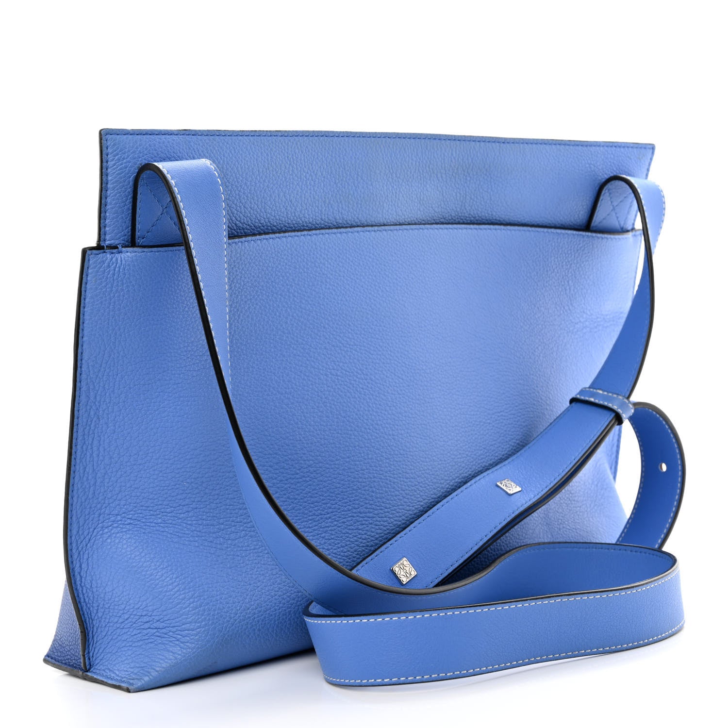 Loewe Calfskin T Pouch Bag Blue 3 of 13