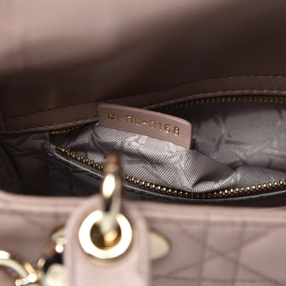Christian Dior Lambskin Cannage Small Lucky Badges My Lady Dior Taupe 7 of 11