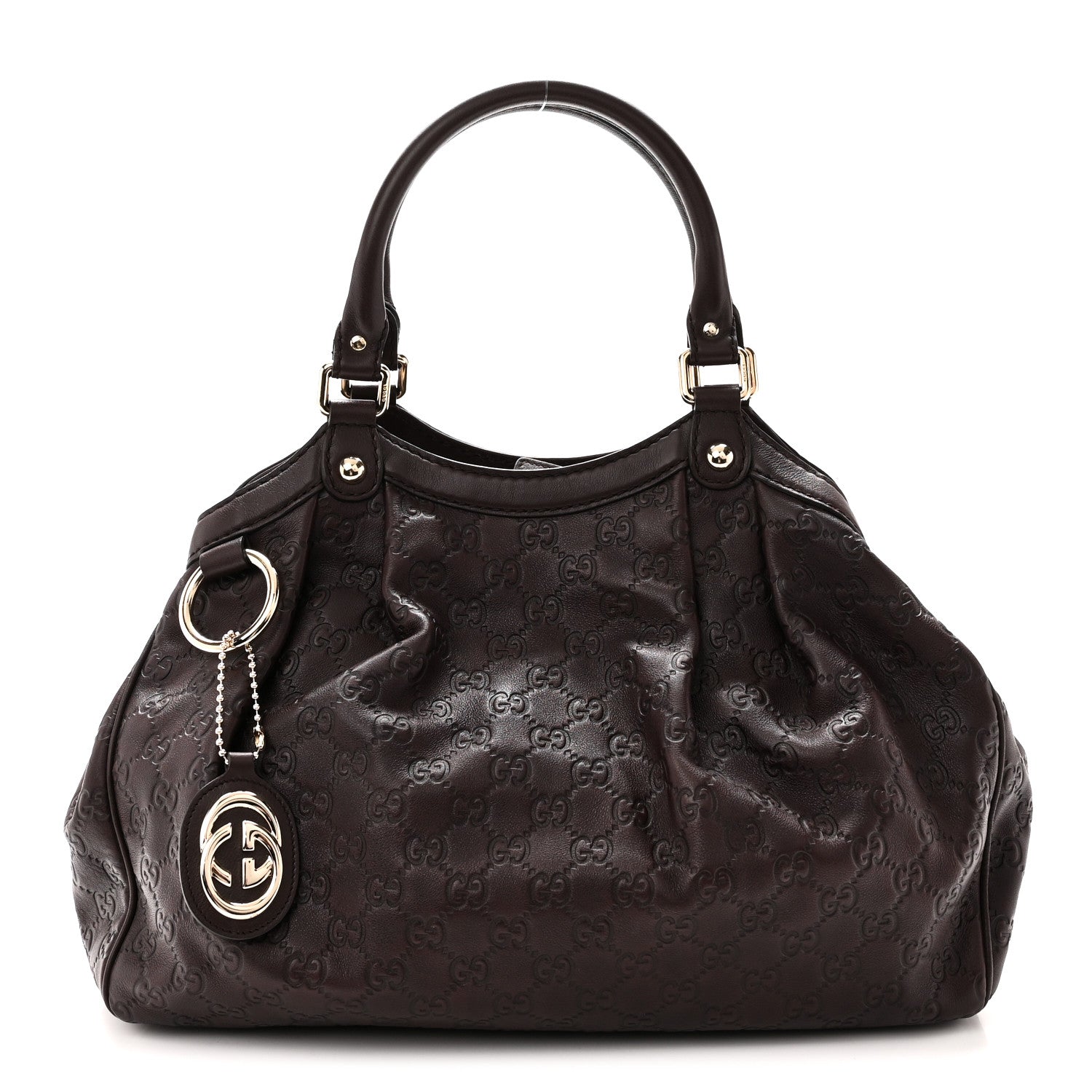 Gucci Guccissima Medium Sukey Tote Chocolate 1 of 10