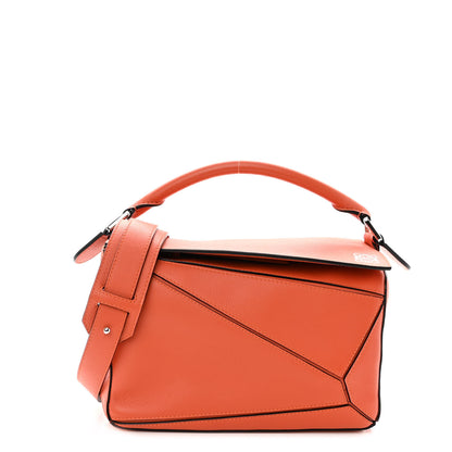 Loewe Calfskin Medium Puzzle Bag Coral 2 of 17