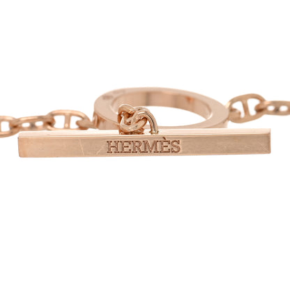 Hermes 18K Rose Gold Diamond Chaine D'Ancre Contour Bracelet 3 of 4