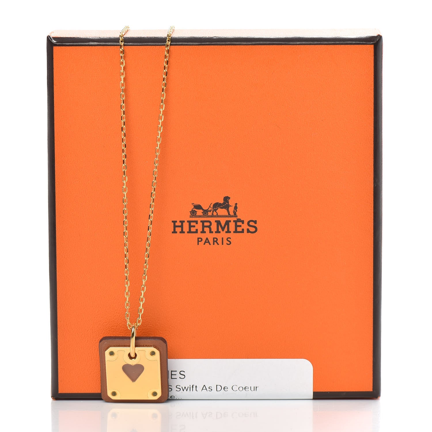 Hermes Swift As De Coeur Necklace Gold 7 of 7