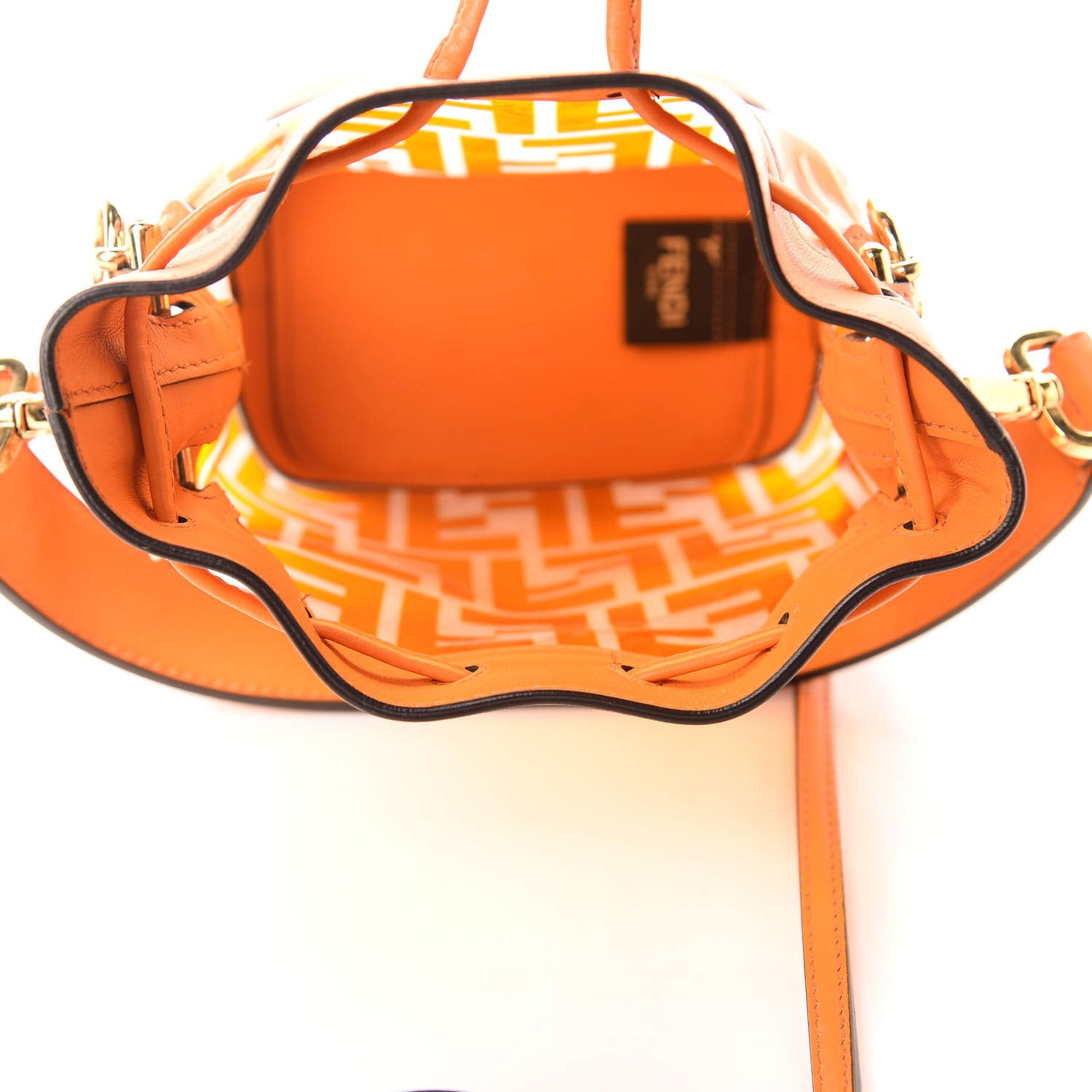 Fendi TPU FF Vitello Grace F is Fendi Mini Mon Tresor Bucket Bag Aranciata 6 of 11
