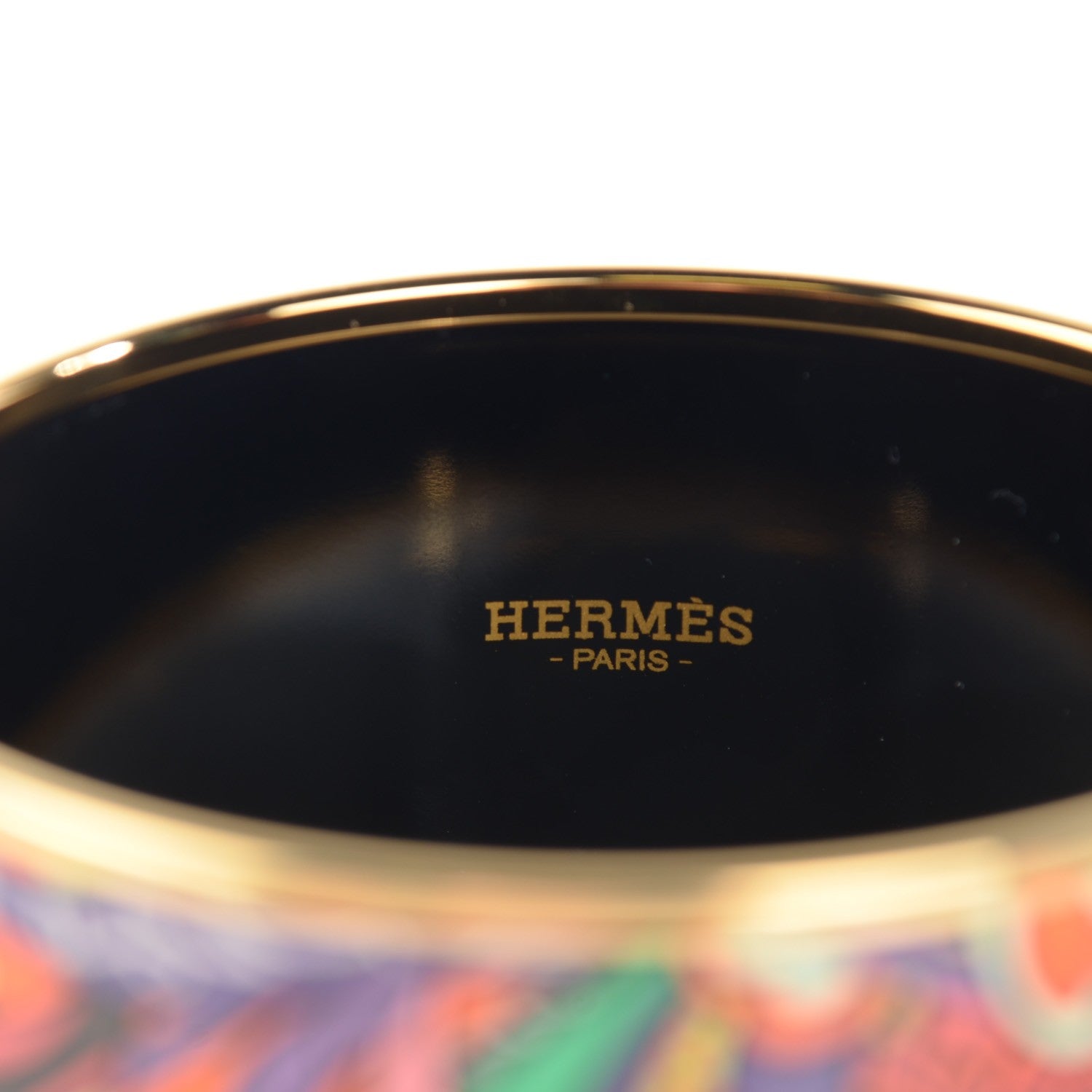 Hermes Enamel Printed Extra Wide L'Ivresse De L'Infini Bracelet 65 5 of 5