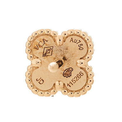 Van Cleef & Arpels 18K Rose Gold Carnelian Sweet Alhambra Earrings 4 of 4