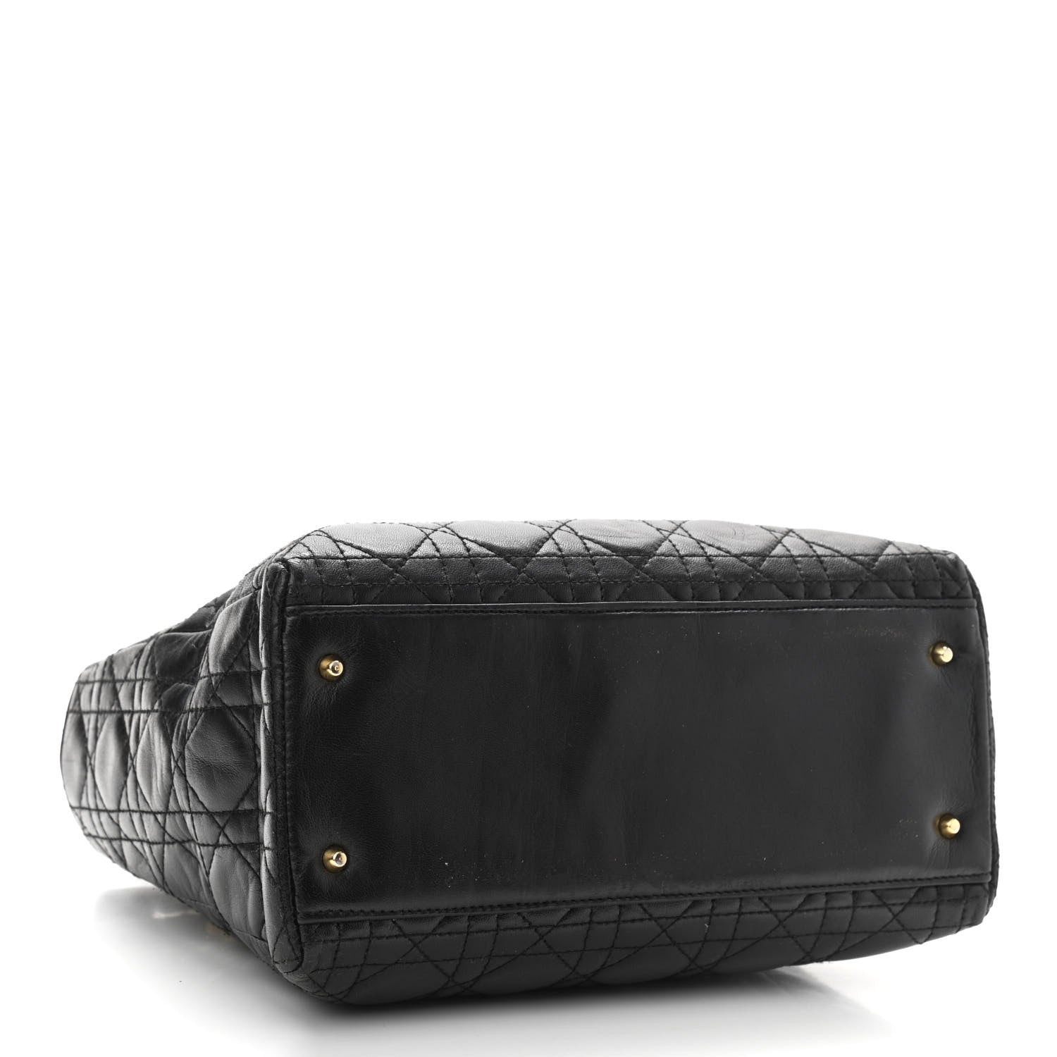 Christian Dior Lambskin Cannage Medium Lady Dior Black 3 of 10