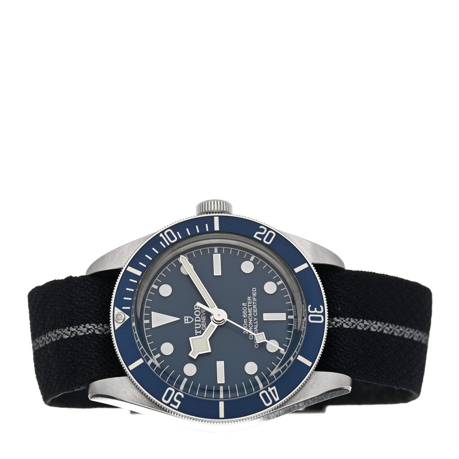 TUDOR Stainless Steel Fabric 39mm Black Bay Automatic Watch Blue 79030B 2 of 6
