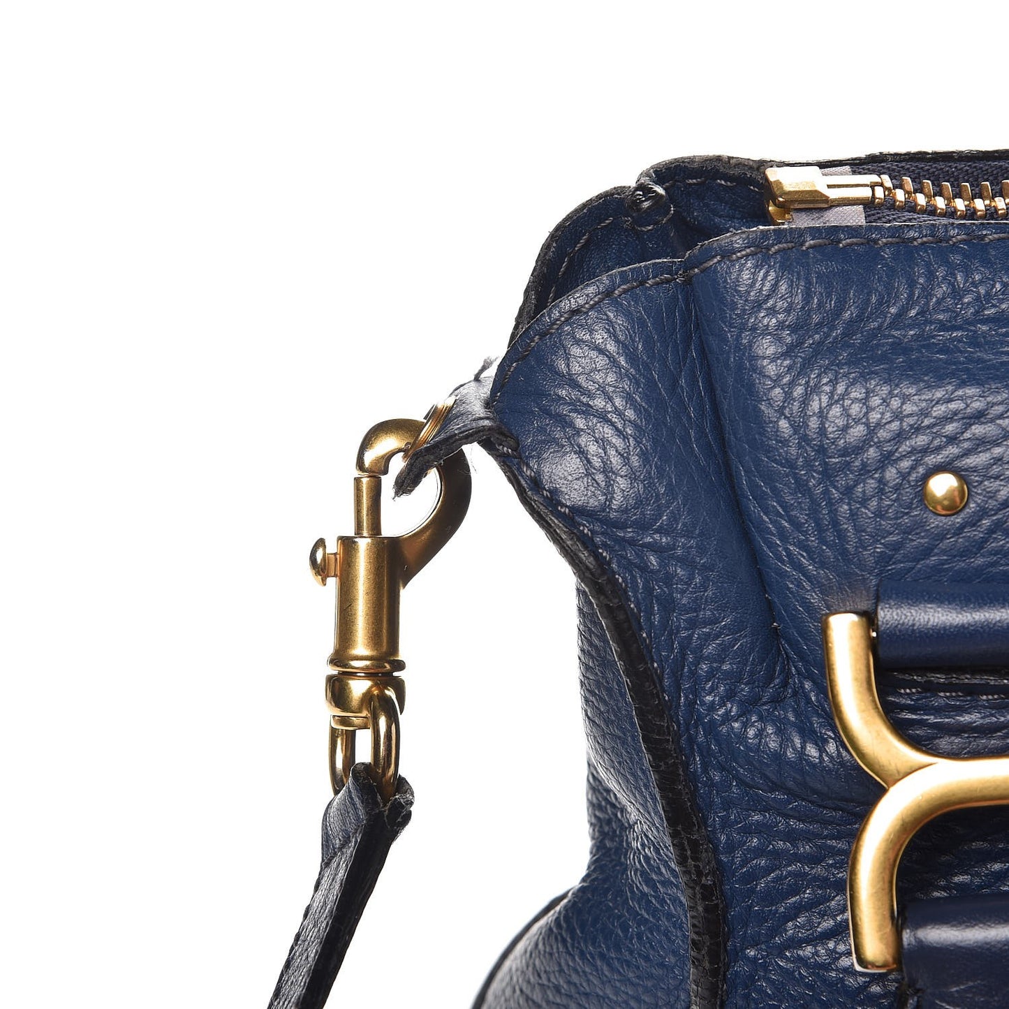 Calfskin Medium Marcie Satchel Royal Navy